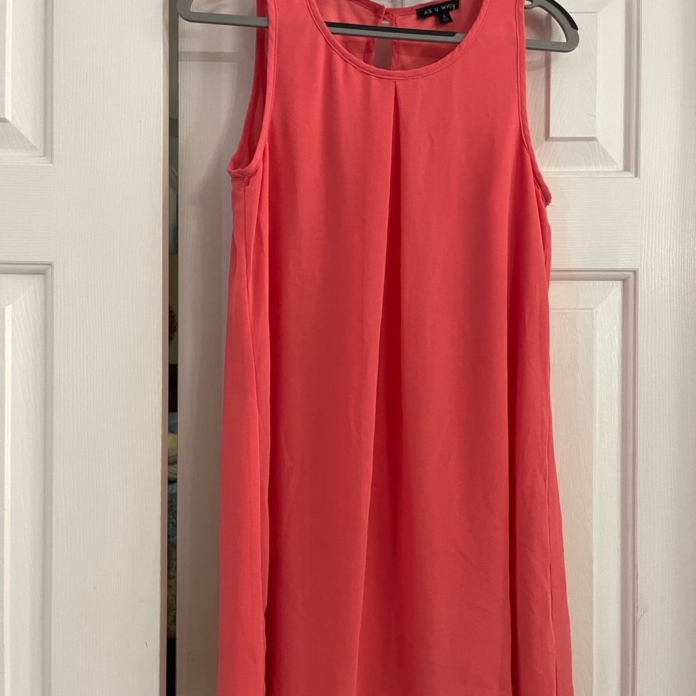 As U Wish Vibrant Coral Dress